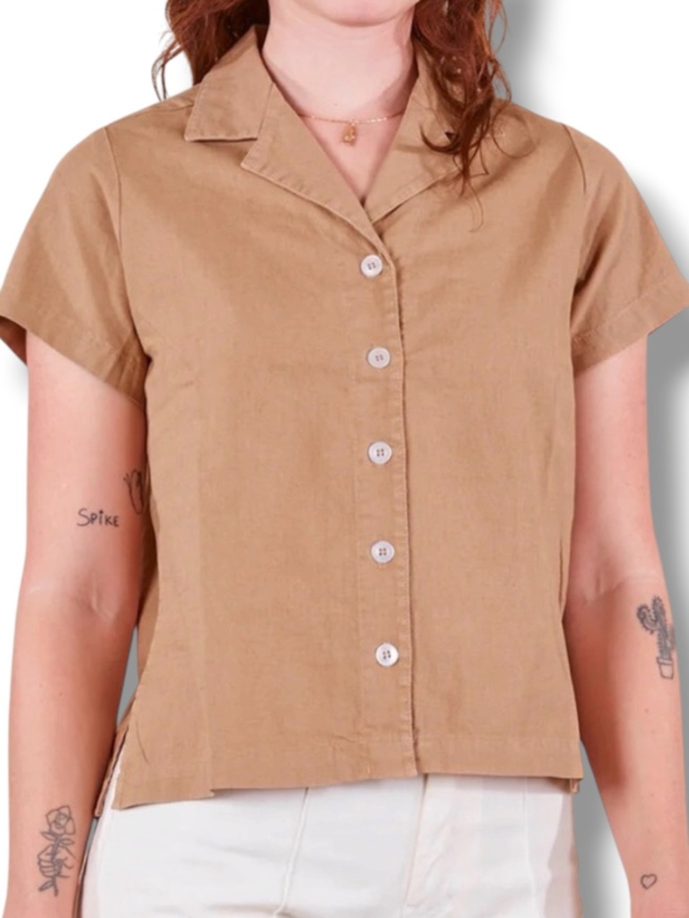 Big Bud Press Pantry Button-Up Button Down Tan Size 2X